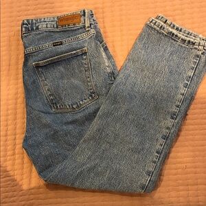 Wrangler High Rise Rodeo Crop Light Blue Denim Jeans